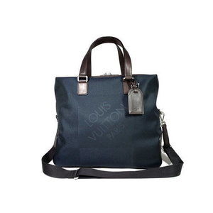 Louis Vuitton Jean bag business trips golf Navy Blue brown sack LV logo